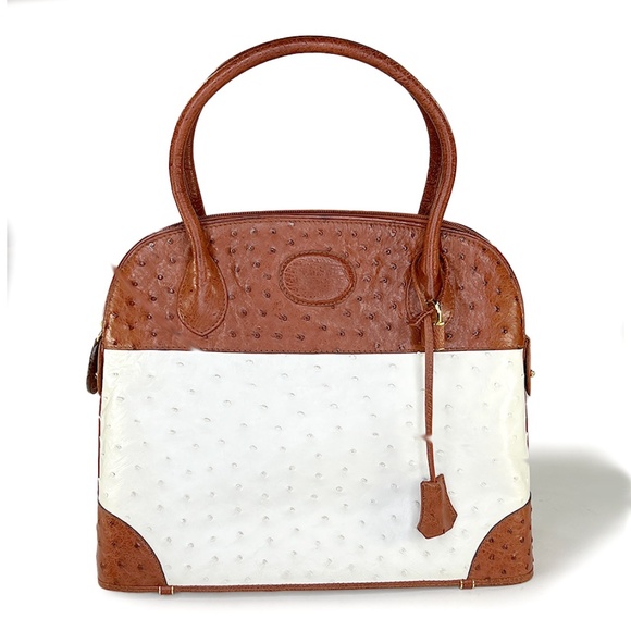 Vintage Women's Classic Bugatti Purse Bag in Ostrich Leather made in S Africa - Picture 1 of 10